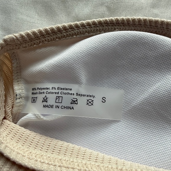 Cream Ribbed Bikini Set - Picture 4 of 4